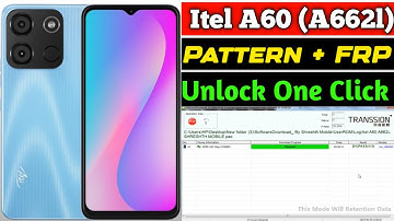 Itel A60 A662L Pattern Frp Unlock One Click || Itel A60 FRP UNLOCK ONE CLICK|| Itel A60 A662L UNLOCK