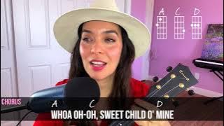 Sweet Child O Mine Ukulele Tutorial (Taught by a Music Teacher)