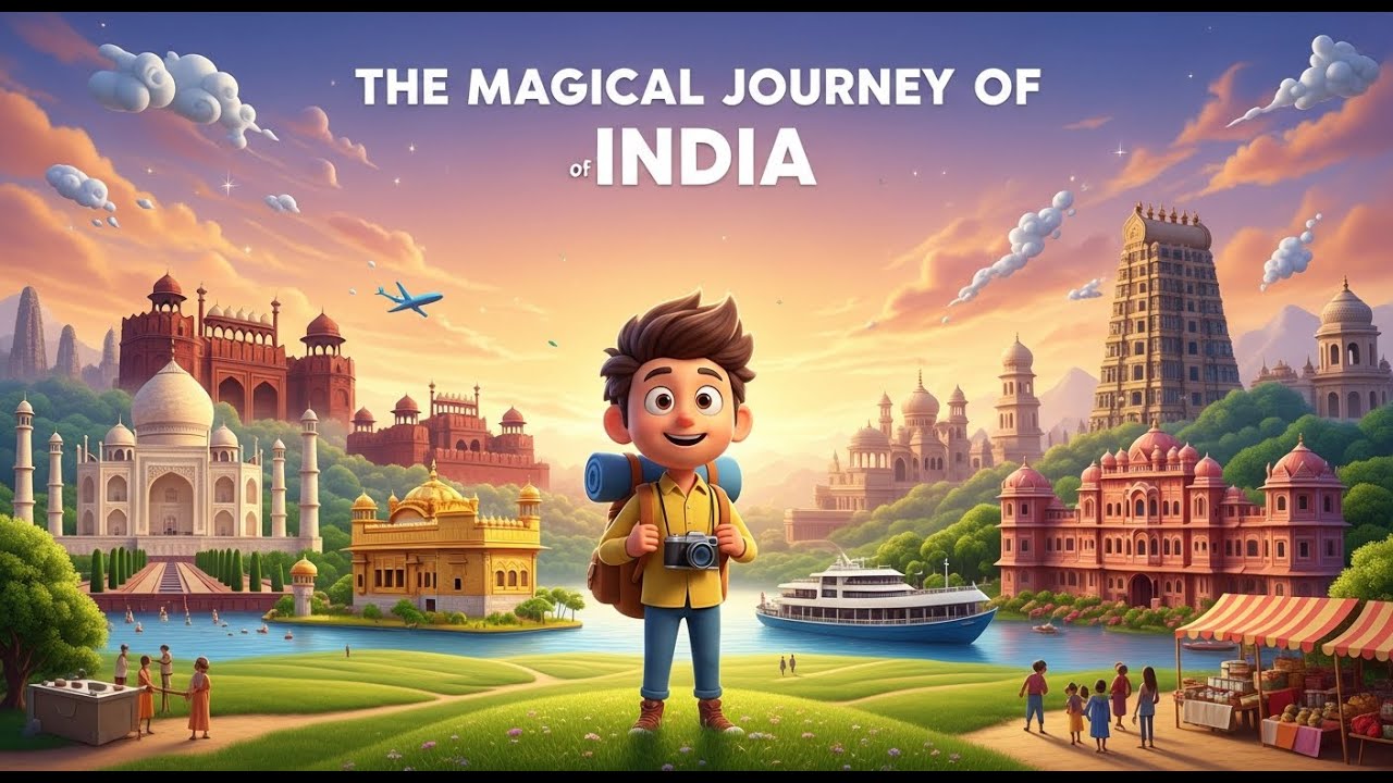 The Magical Journey of India | Kids Story in English | Indian Culture for Kids | Kids Hrithika Show