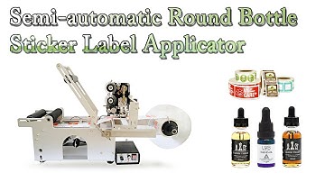 Desktop Dropper Bottle Labeling Machine , Semi-automatic Round Bottle Sticker Label Applicator