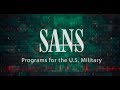 SANS Cybersecurity Programs for the Department of Defense