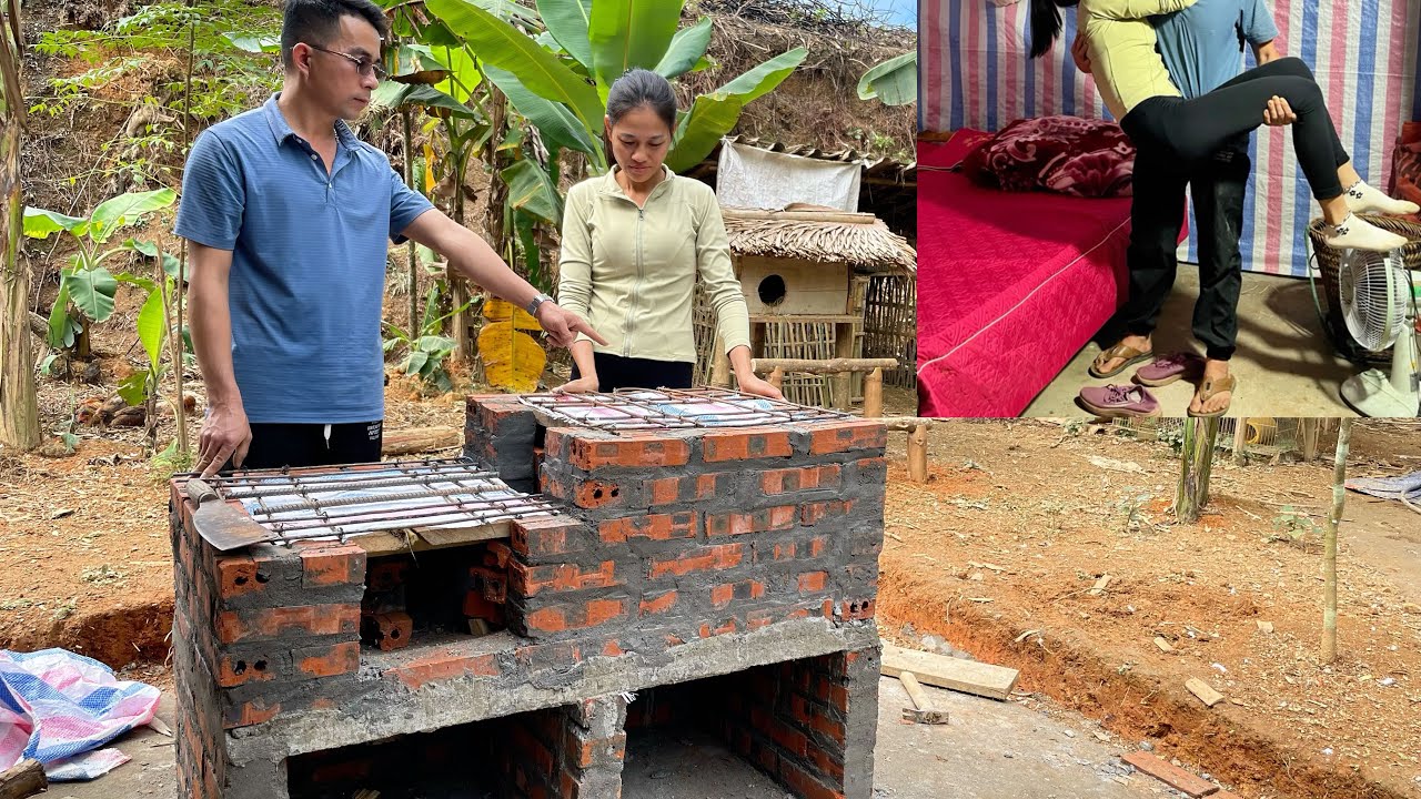 Дровяная печь готова... Хоанг неожиданно подарил мне новую кровать_Ly Tieu Yen