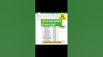 😱😱INTERVIEW QUESTION❓⁉️#youtube #excel #exceltutorial #shortsfeed #shorts