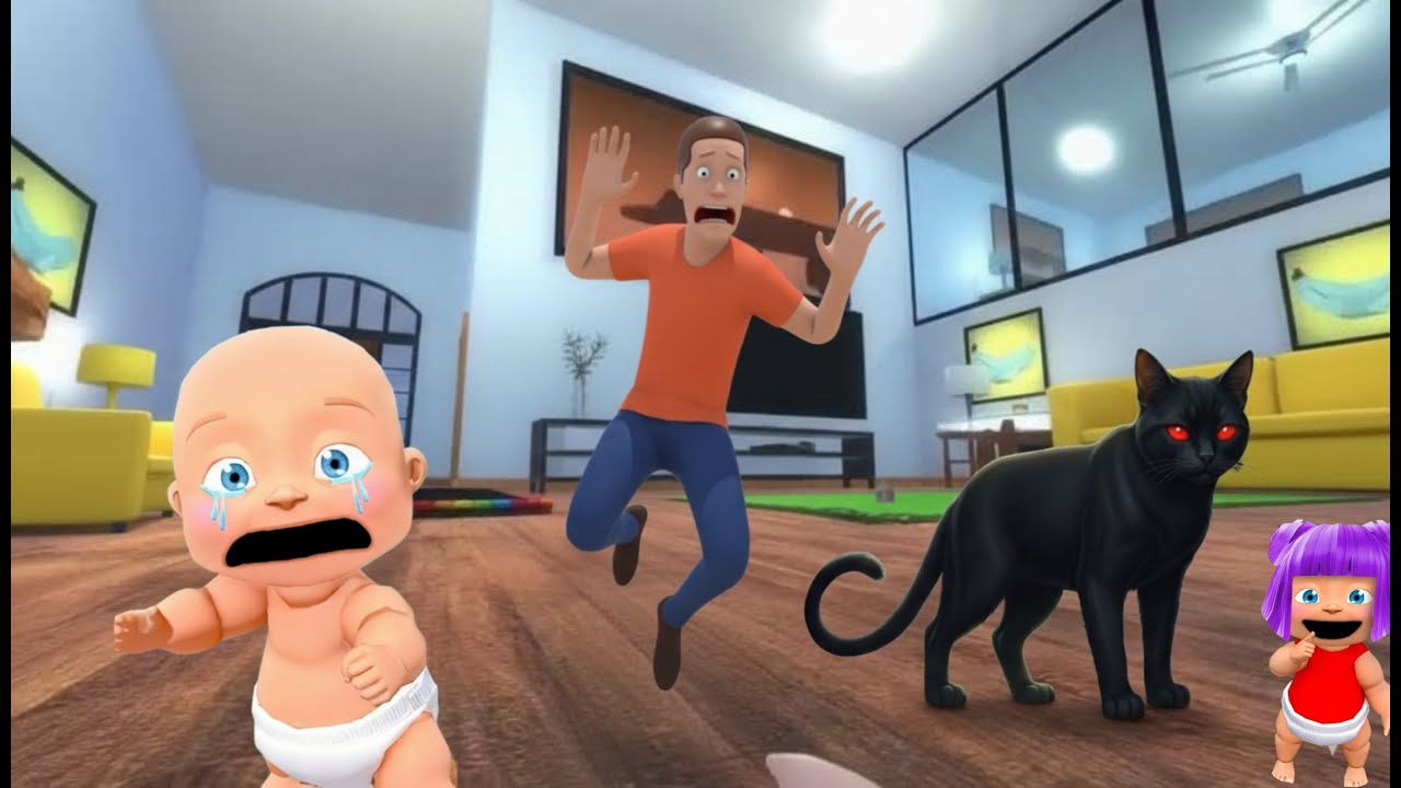 LİA BEBEK OLDUM EVE KEDİ GİRDİ BABAM KORKTU