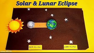 Solar & Lunar eclipse working model | Solar Eclipse - Lunar Eclipse - Earth Rotation Science Project