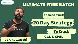 EASIEST TRICK & Last 20 Days Strategy to crack SSC CGL & CHSL|Varun Awasthi