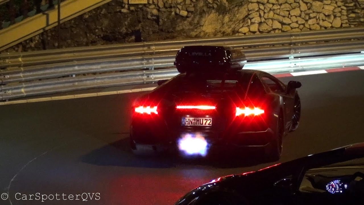 Supercars in Monaco VOL. 6 - Nightlife! Epic Burnouts, Powerslides - BMW M, F40, SLR, GT R, LaFerra