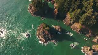 Aerial Drone Footage Above The Oregon Coast | 4K UHD