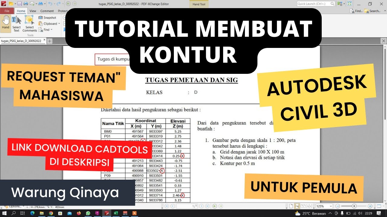 Tutorial Membuat Kontur Tanah | Tugas Ilmu Ukur Tanah