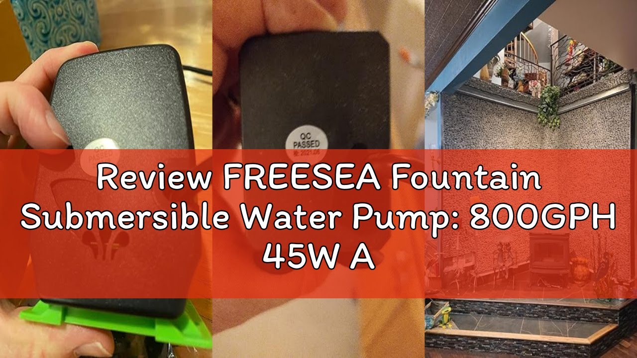 Review FREESEA Fountain Submersible Water Pump: 800GPH 45W Adjustable Ultra Quiet Aquarium Pump with