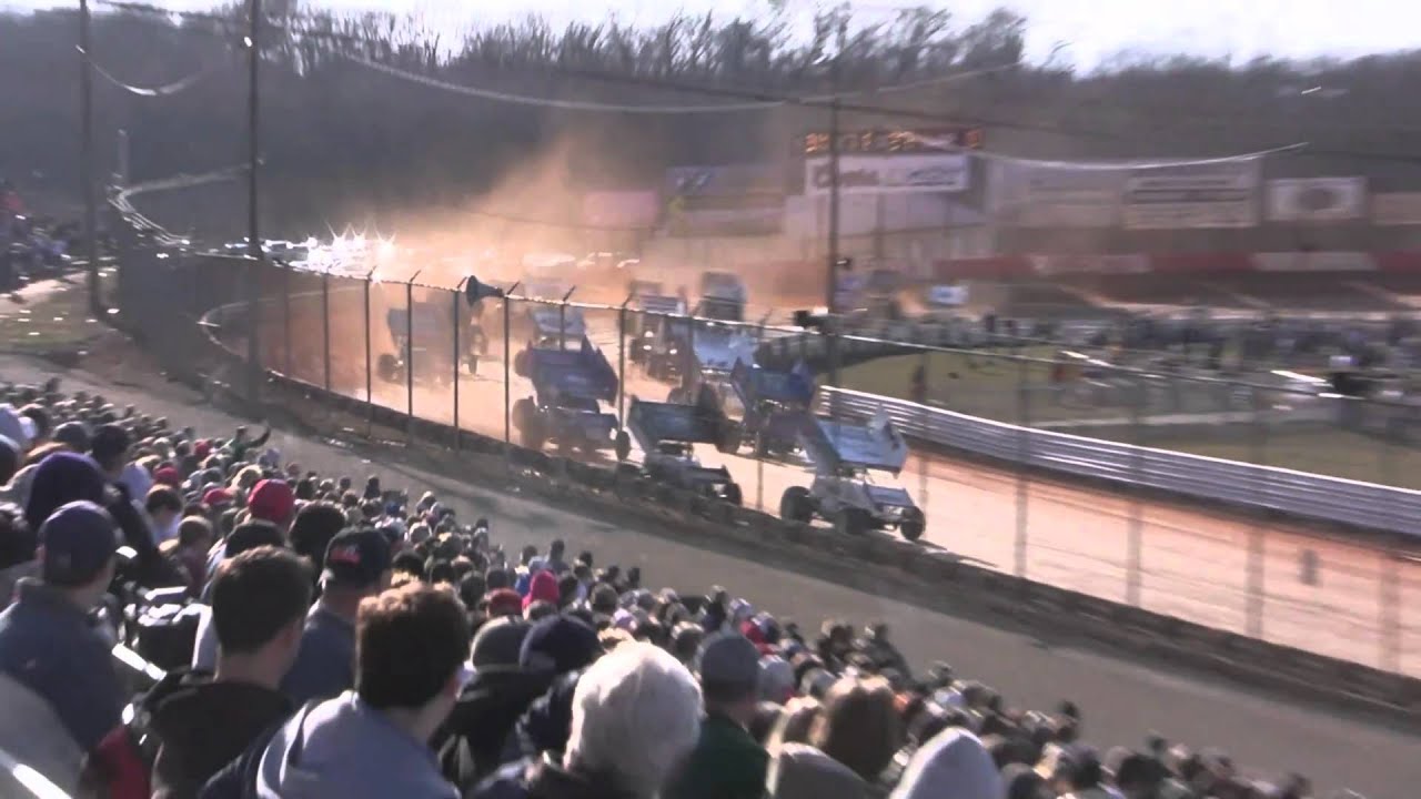 Lincoln Speedway 410 and 358 Sprint Car Highlights 3-12-11 - YouTube
