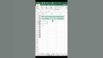 🧑‍💻 How to Create Serial Numbers in a Circle  ① ② ③ ④ Using Excel! #shorts #ytshorts #ytviral