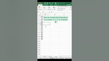 🧑‍💻 How to Create Serial Numbers in a Circle  ① ② ③ ④ Using Excel! #shorts #ytshorts #ytviral