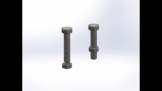 SolidWorks 3D nut & bolt assembly with video playback. Solidworks Tutorial Simple Nut And Bolt Exercise Real Life Component