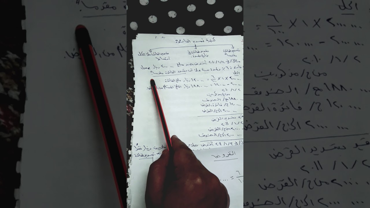 شرح موضوع القروض لطلبة المرحلة الاولى لمادة المحاسبة المالية . محاضرة رقم ١