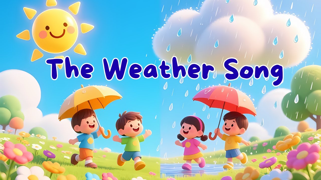 👉 The Weather Song 🌞🌧️ ️ Fun Kids Song about Sun, Rain, Wind & Snow ...