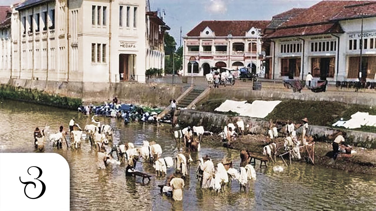 Batavia & Bersihnya Sungai Ciliwung tahun 1912 Era Hindia Belanda Tempo Dulu [ID SUB]
