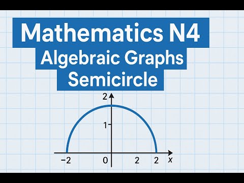 Mathematics N4 Algebraic graphs - Semicircle (Functions and Graphs) @mathszoneafricanmotives