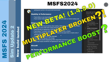 🚨 Sim Update 2 Beta (1.4.9.0) Released! Multiplayer Issue & Performance Updates! 🎮