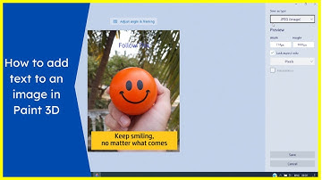 How to add text to an image in Paint 3D