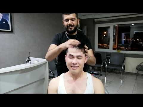 ASMR TURKISH BARBER MASSAGE HEAD, NAPE, ARM MASSAGE HAIR WASHING WITH SO MUCH FOAM