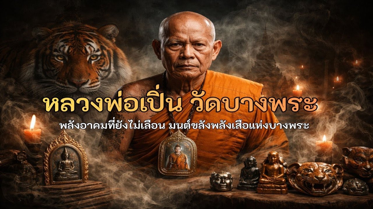 หลวงพ่อเปิ่น | ตำนานพยัคฆราชแห่งลุ่มน้ำนครชัยศรี พลังอาคมที่ยังไม่เลือน มนต์ขลังพลังเสือแห่งบางพระ