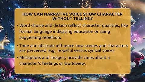 How Can Narrative Voice Show Character Without Telling? - The Prose Path