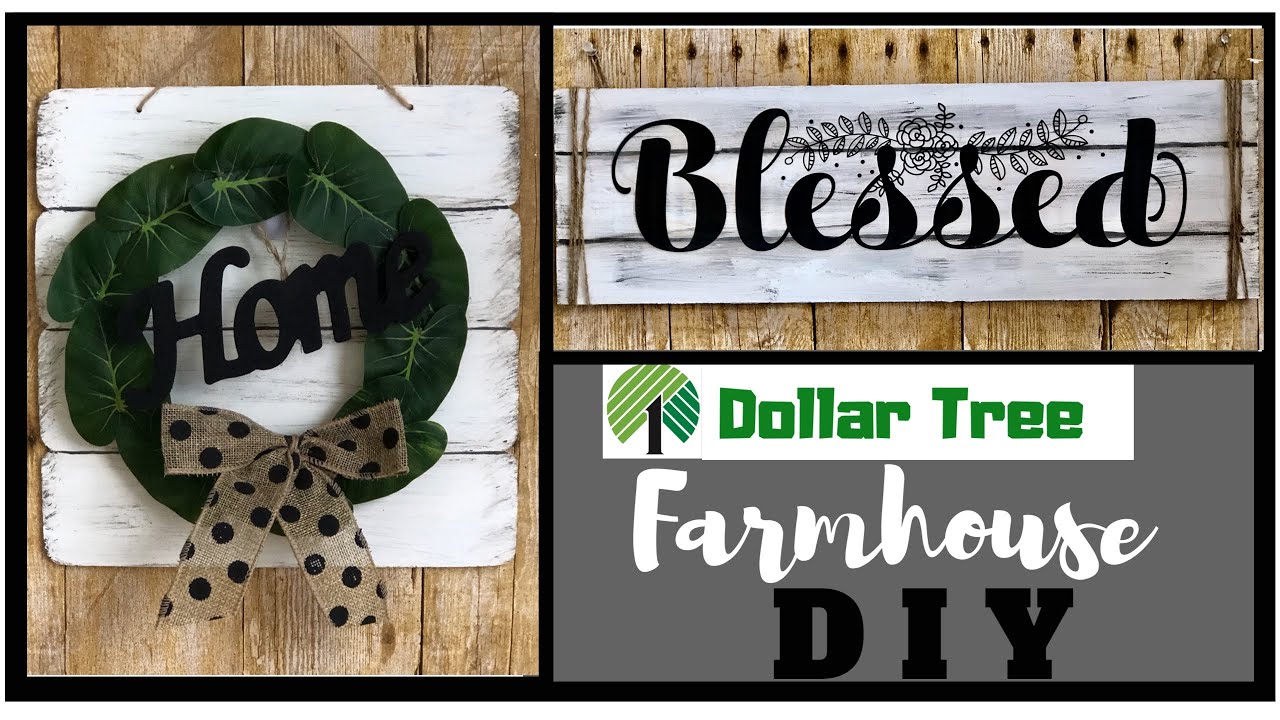 DOLLAR TREE DIYS| FARMHOUSE HOME DECOR| SPRING 2020