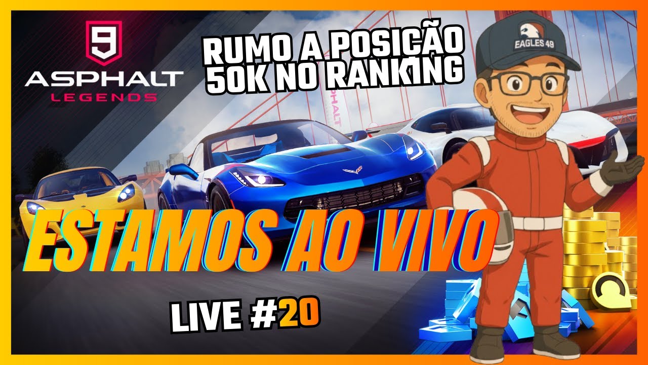 RUMO AO TOP 50K! | Subindo o Ranking no Asphalt 9: Legends LIVE#20🚀