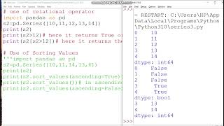 7-Relational Operators In series | Pandas-1 | By Akhil Tiwari