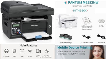 Pantum All in One Laser Printer Scanner Copier M6552NW with Auto Document Feeder, Black and White