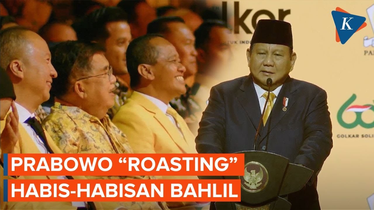 [FULL] Pidato Prabowo di Puncak Perayaan HUT ke-60 Golkar, “Roasting” Habis-habisan Bahlil