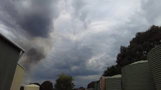 Grass fires turning into Cumulus clouds