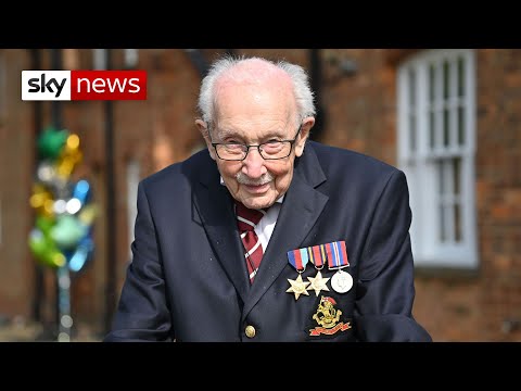 Coronavirus: Boris Johnson calls 99-year-old Captain Tom Moore a 'hero'