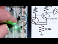 Schmitt trigger circuit using NPN Bipolar Junction transistors BJTs by electronzap electronics