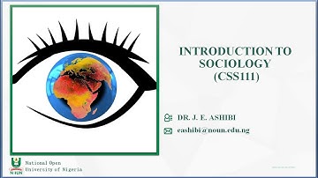 CSS111 : INTRODUCTION TO SOCIOLOGY