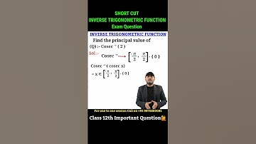 inverse trigonometric function | most important question in class 12th | CBSE #short