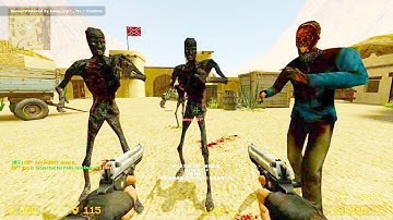 Counter Strike Source - Zombie Riot Mod Online Gameplay on cs_desperados map