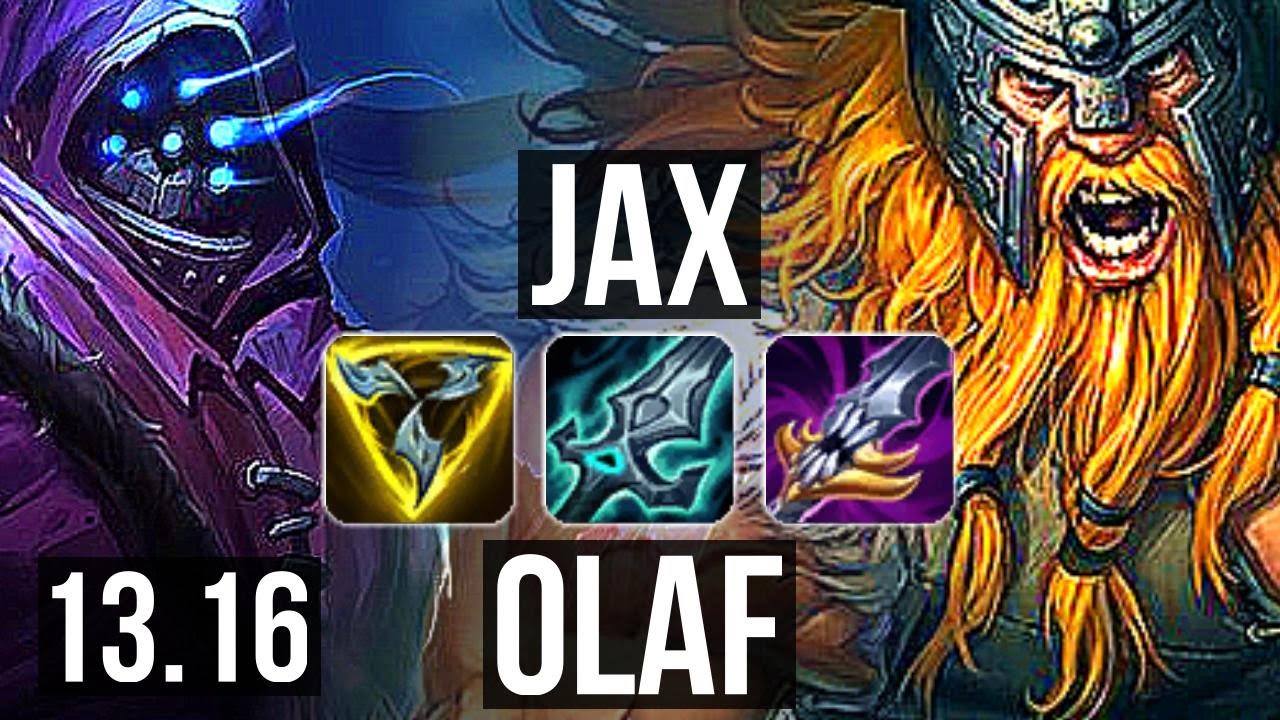 JAX vs OLAF (TOP) | 11.3M mastery, 8/0/7, 1700+ games, Legendary | KR Master | 13.16