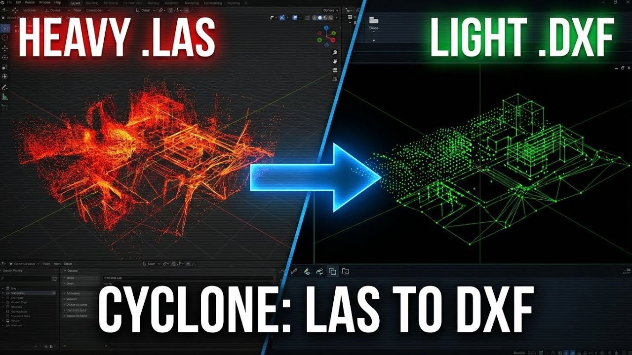 Leica Cyclone: Decimate .LAS and Export to DXF for AutoCAD | Разряжение облака для AutoCAD
