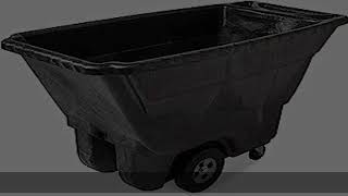 Rubbermaid Commercial Products Tilt Dump Truck, 450 lbs 1/2 Cubic Yard Heavy Load Capacity with Whe