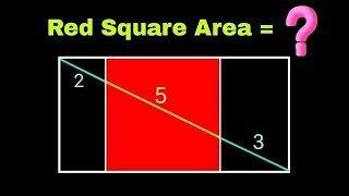 Find Red Square Area? | Geometry Problem