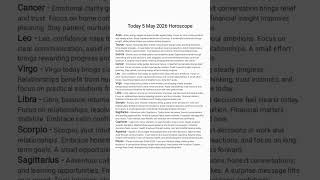 Horoscope May 5 2026 || May 5 Zodiac Sign || Horoscope for Today May 5 2026