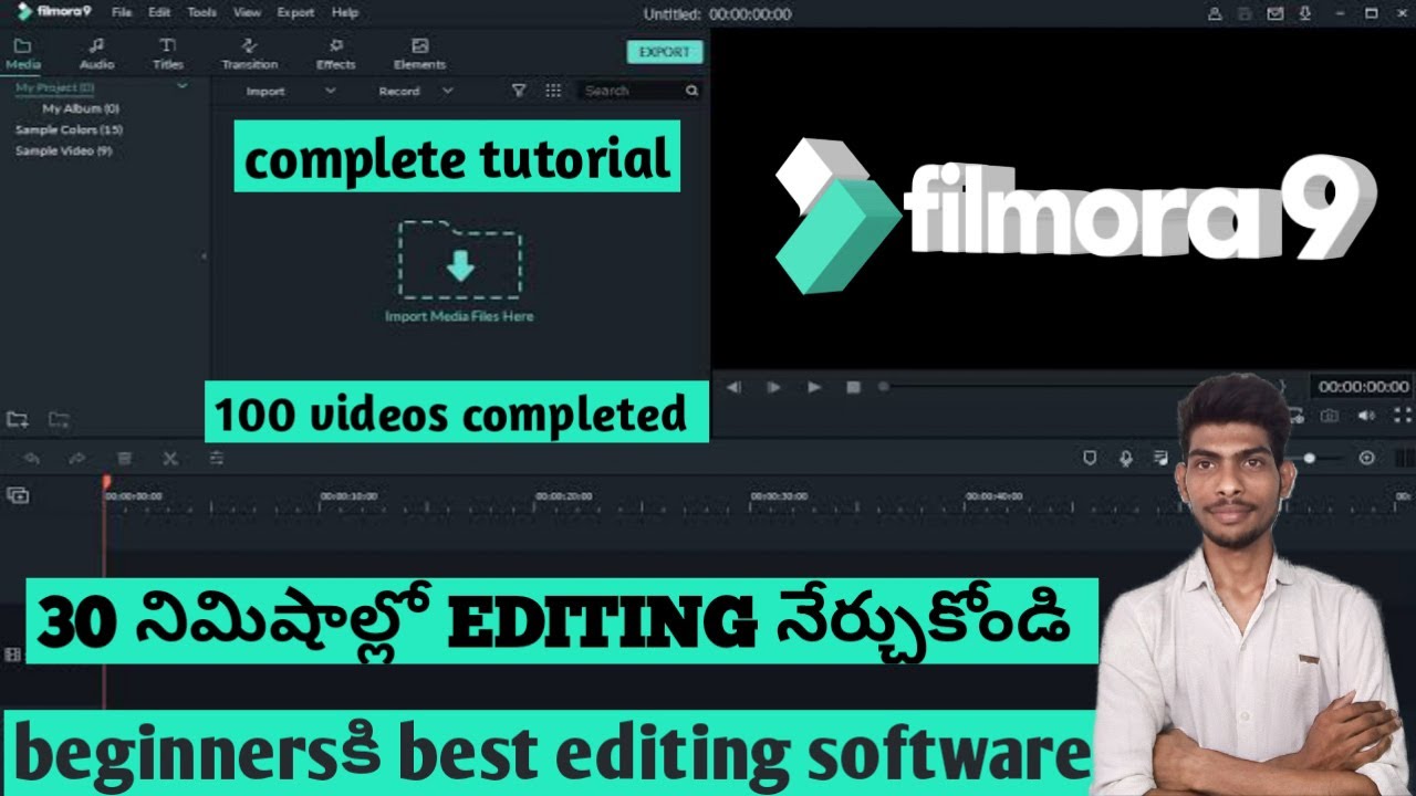LEARN VIDEO EDITING WITH FILMORA 9 SOFTWARE COMPLETE COURSE IN 30MIN ...