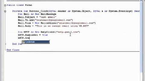 YouTube   VB NET Tutorial 24   Sending An Email Visual Basic 2008 2010