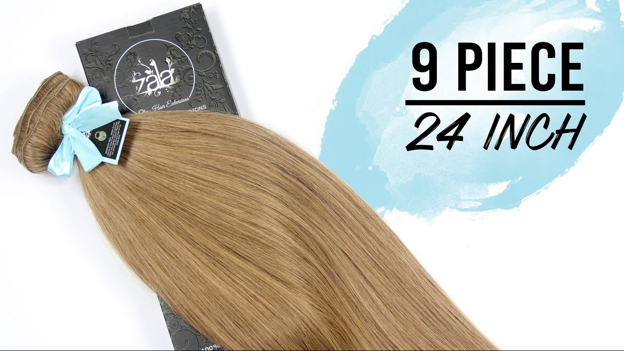 Dirty Blonde 12 Clipin Hair Extensions 24Inch 9Piece ZALA YouTube