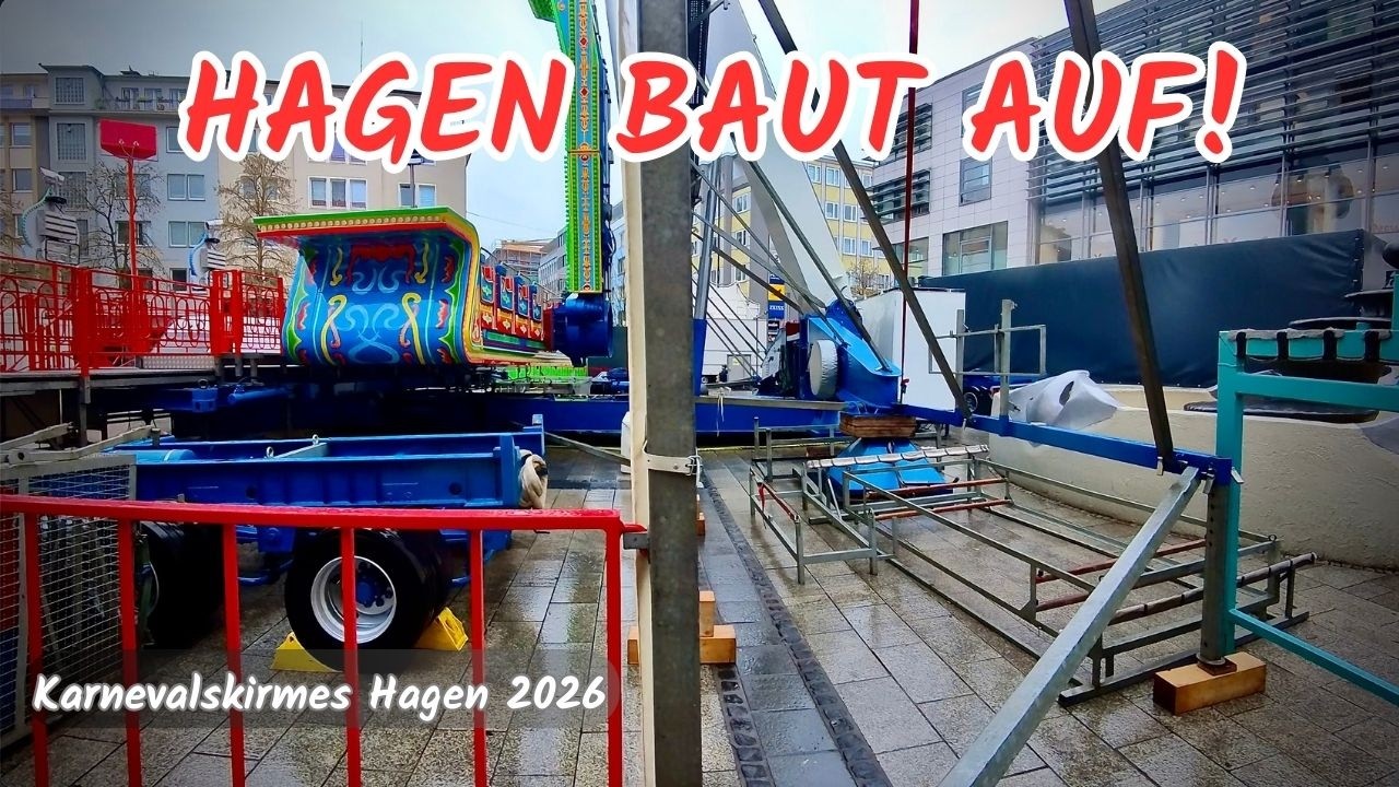 Karnevalskirmes Hagen 2026 Aufbau 🔥 FARBENRAUSCH IN HAGEN!