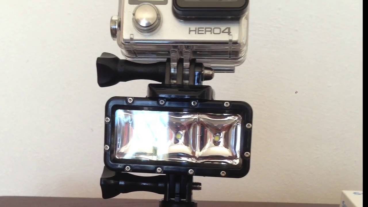 Waterproof Camera Video Light Lámpara linterna gopro YouTube