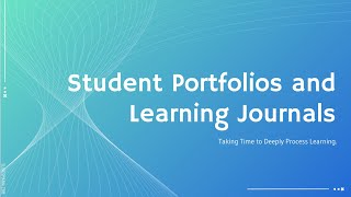 Student Portfolios in the Elementary Classroom