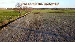 Kartoffelecke fräsen 2022 und was hat sich auf der Ackerfläche getan